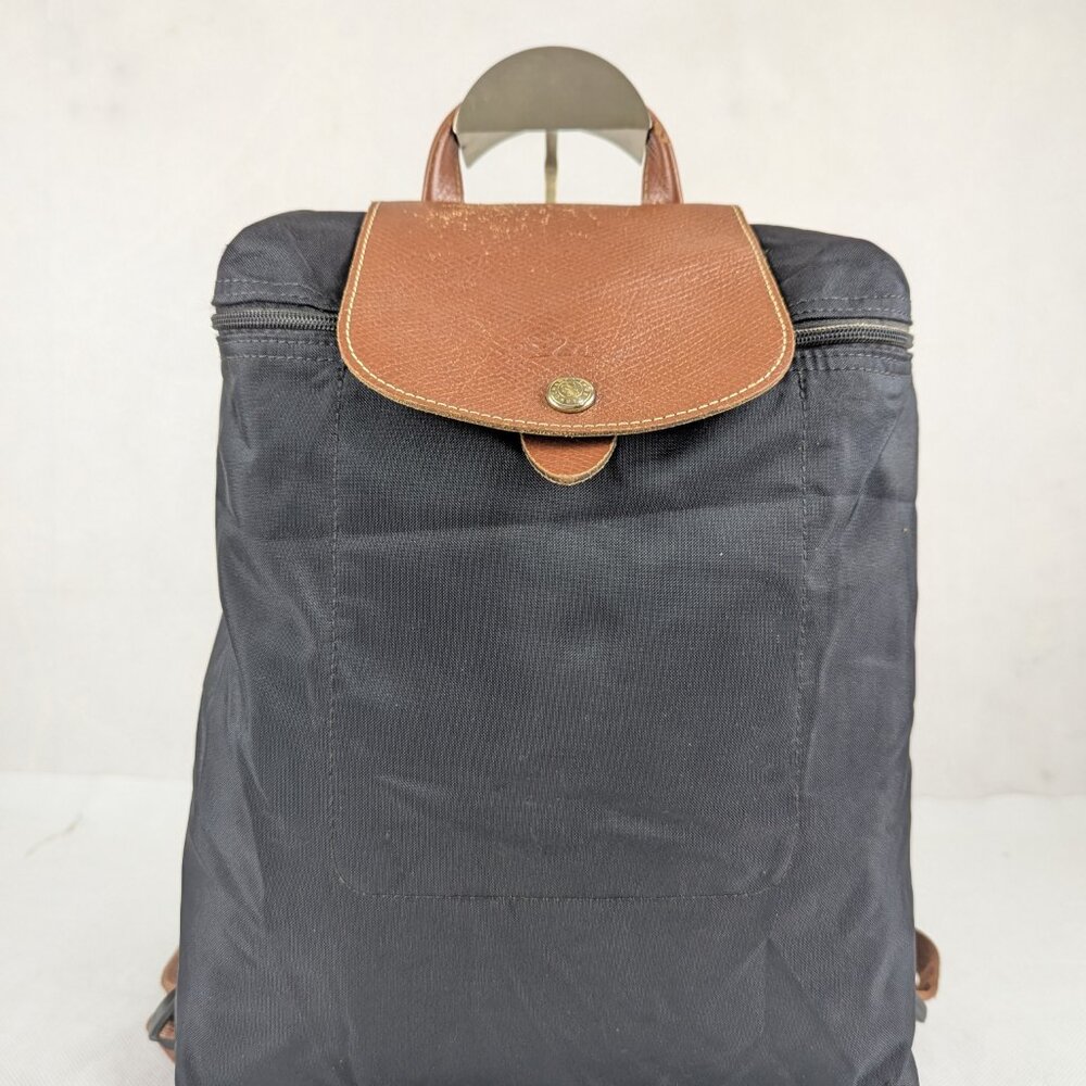 Longchamp Le Pliage Tote Bag Black Nylon Foldable Backpack